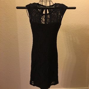 Black lace dress